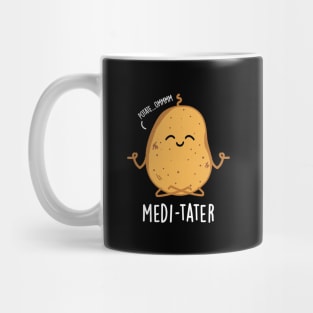 Medi-tate Cute Meditating Potato Pun Mug